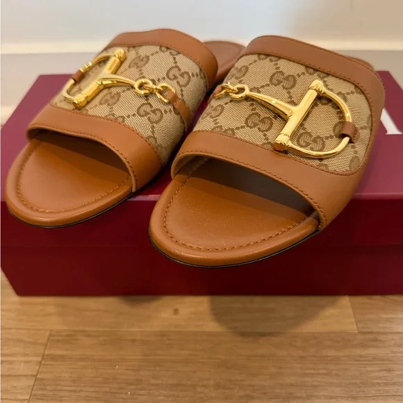 Gucci Horsebit Slide Sandals NIB - Picture 3 of 8